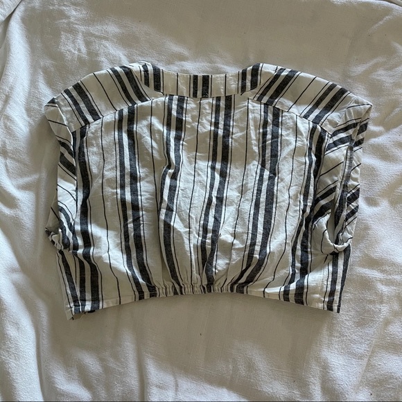 Freepeople Stripped Cropped Tie Top - Picture 3 of 3